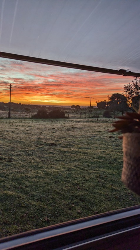 Aussicht Wohnmobil Sonnenaufgang